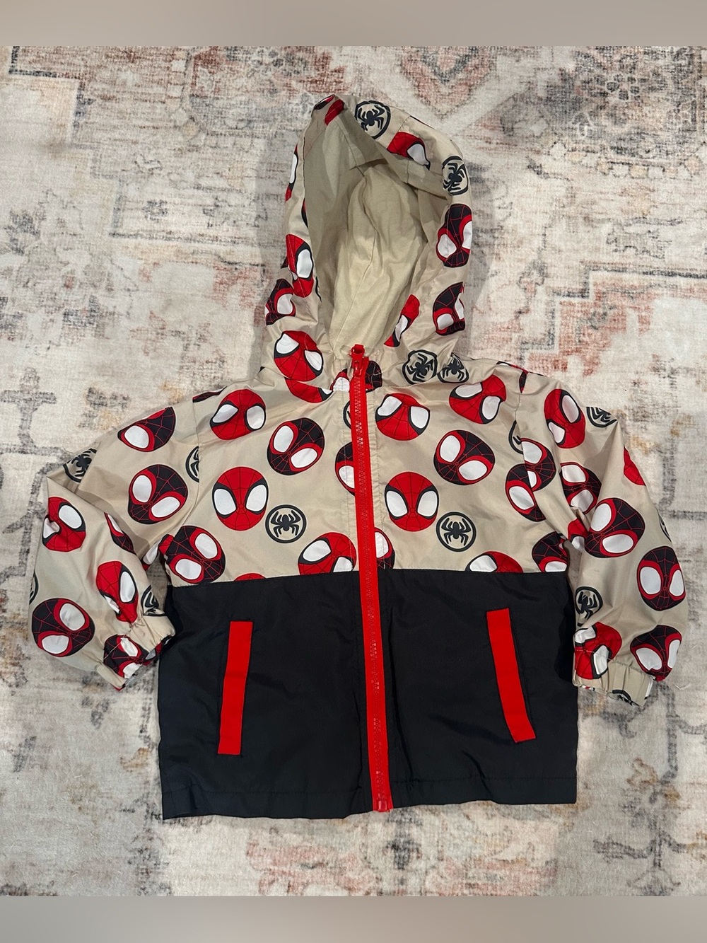Marvel Kids Spidey print Hooded Raincoat